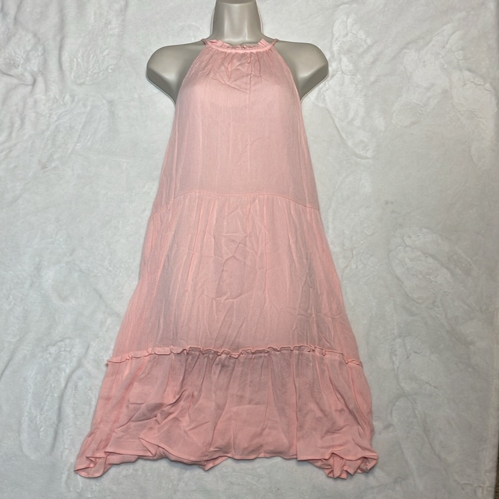 Francesca’s Pink Ruffle Dress NWT - Picture 4 of 9